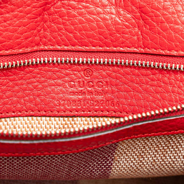 グッチ バンブー デイリー ハンドバッグ ショルダーバッグ 2WAY 370831 レッド レザー レディース GUCCI 【中古】