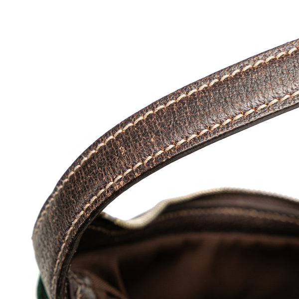 グッチ GGキャンバス プリンシー ショルダーバッグ 162895 ベージュ ブラウン レザー キャンバス レディース GUCCI 【中古】