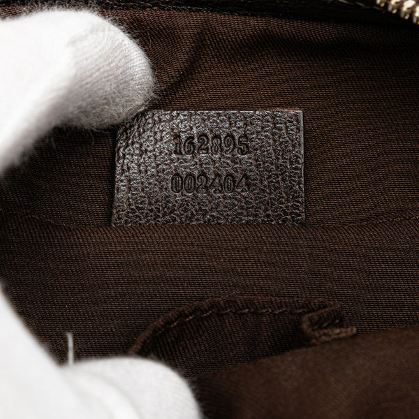 グッチ GGキャンバス プリンシー ショルダーバッグ 162895 ベージュ ブラウン レザー キャンバス レディース GUCCI 【中古】