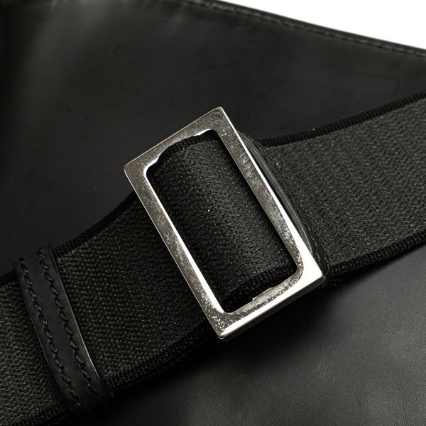 バレンシアガ ウエストバッグ ボディバッグ 436625 ブラック キャンバス レザー メンズ BALENCIAGA 【中古】