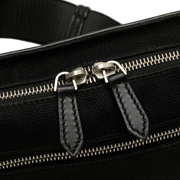 バレンシアガ ウエストバッグ ボディバッグ 436625 ブラック キャンバス レザー メンズ BALENCIAGA 【中古】