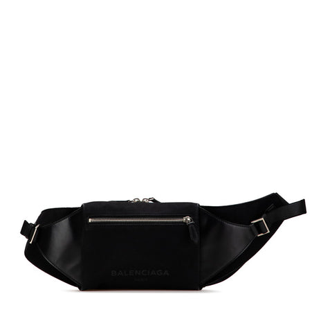 バレンシアガ ウエストバッグ ボディバッグ 436625 ブラック キャンバス レザー メンズ BALENCIAGA 【中古】
