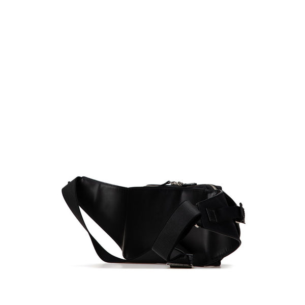 バレンシアガ ウエストバッグ ボディバッグ 436625 ブラック キャンバス レザー メンズ BALENCIAGA 【中古】