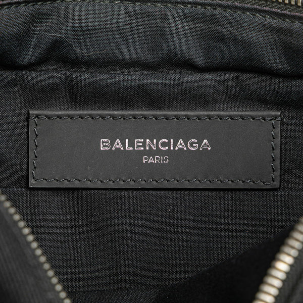 バレンシアガ ウエストバッグ ボディバッグ 436625 ブラック キャンバス レザー メンズ BALENCIAGA 【中古】
