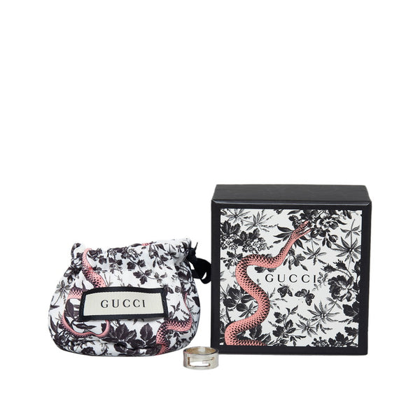 グッチ ブランデッドレギュラー Gリング リング 指輪 032660 シルバー SV925 シルバー レディース GUCCI 【中古】