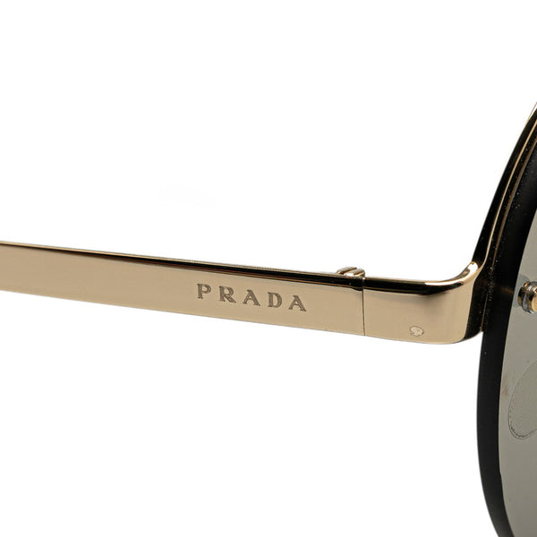 プラダ ラウンド型 サングラス SPR65T ブラウン ゴールド メッキ プラスチック レディース PRADA 【中古】