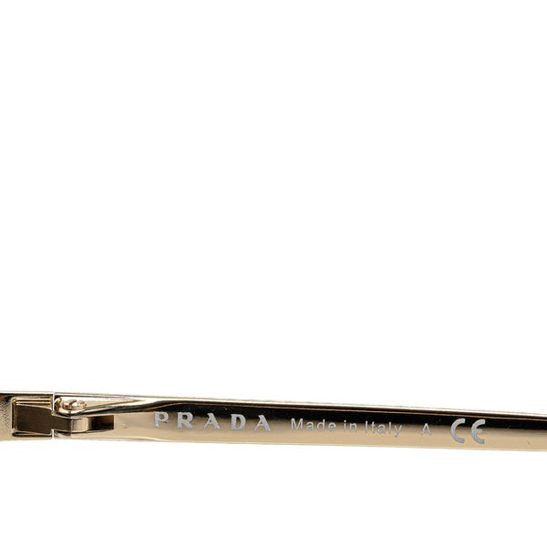 プラダ ラウンド型 サングラス SPR65T ブラウン ゴールド メッキ プラスチック レディース PRADA 【中古】
