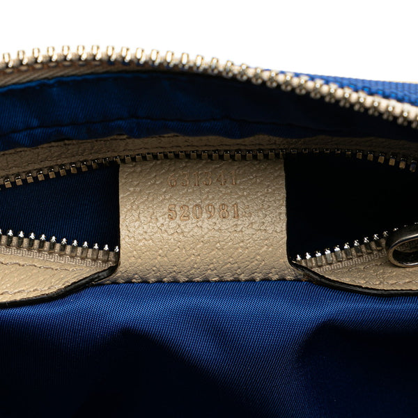 グッチ GGナイロン オブ ザ グリッド ボディバッグ ウエストバッグ 631342 ブルー ベージュ ナイロン レザー レディース GUCCI 【中古】