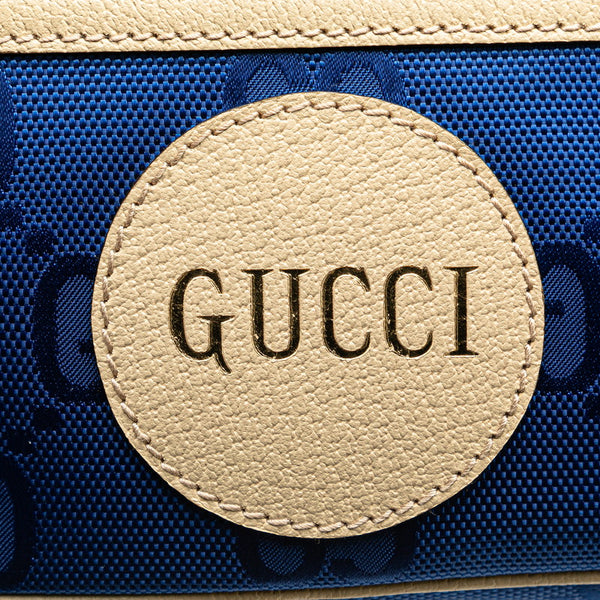 グッチ GGナイロン オブ ザ グリッド ボディバッグ ウエストバッグ 631342 ブルー ベージュ ナイロン レザー レディース GUCCI 【中古】