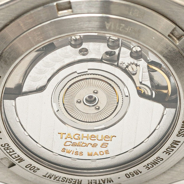 タグホイヤー リンク キャリバー6 腕時計 WJF211A 自動巻き ブラック文字盤 ステンレススチール メンズ TAG HEUER 【中古】