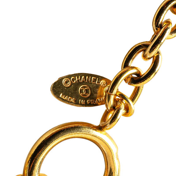 シャネル ココマーク マトラッセ ネックレス ゴールド メッキ レディース CHANEL 【中古】