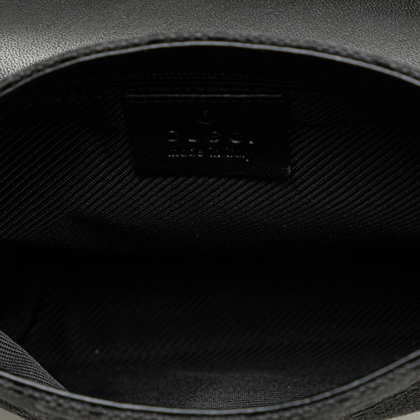 グッチ GGキャンバス ボディバッグ ウエストバッグ ショルダーバック 92543 ブラック キャンバス レザー レディース GUCCI 【中古】