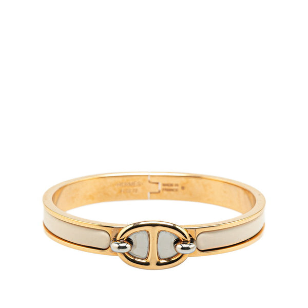 エルメス ミニクリックPM シェーヌダンクル ブレスレット ゴールド ベージュ メッキ メタル レディース HERMES 【中古】