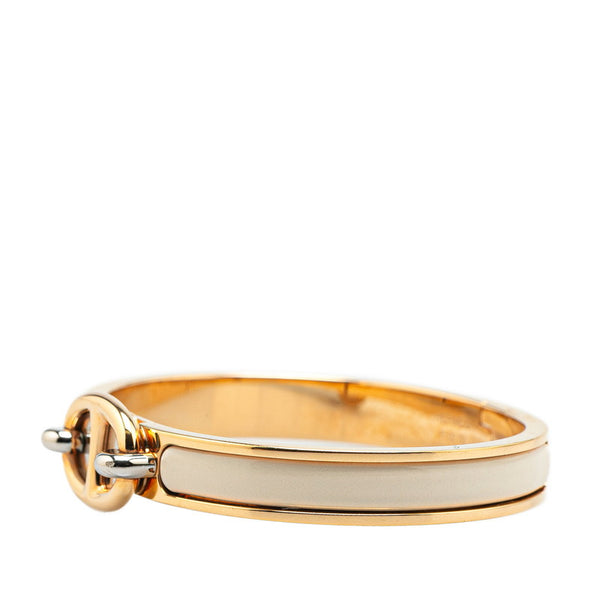 エルメス ミニクリックPM シェーヌダンクル ブレスレット ゴールド ベージュ メッキ メタル レディース HERMES 【中古】