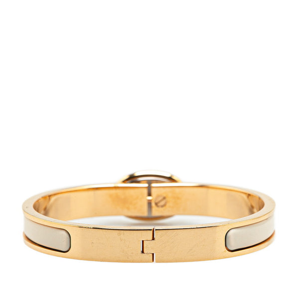 エルメス ミニクリックPM シェーヌダンクル ブレスレット ゴールド ベージュ メッキ メタル レディース HERMES 【中古】