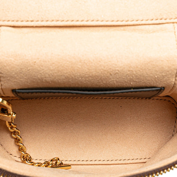 グッチ GGスプリーム シェリーライン オフディア バニティバッグ ミニショルダーバッグ 699532 ベージュ ブラウン PVC レザー レディース GUCCI 【中古】