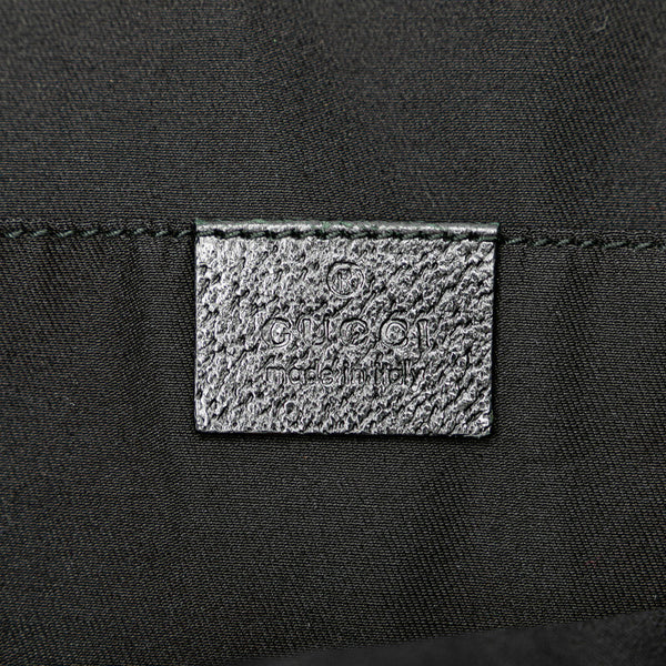 グッチ GGキャンバス シェリーライン トートバッグ 189669 ブラック キャンバス レザー レディース GUCCI 【中古】
