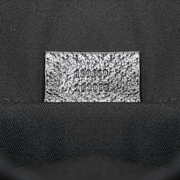 グッチ GGキャンバス シェリーライン トートバッグ 189669 ブラック キャンバス レザー レディース GUCCI 【中古】