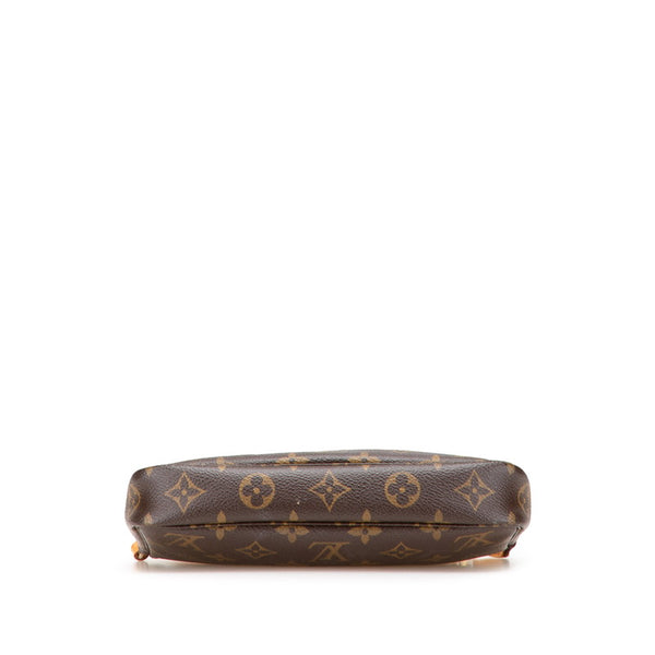 ルイ ヴィトン モノグラム ポシェット アクセソワール アクセサリーポーチ M51980 ブラウン PVC レザー レディース LOUIS VUITTON 【中古】