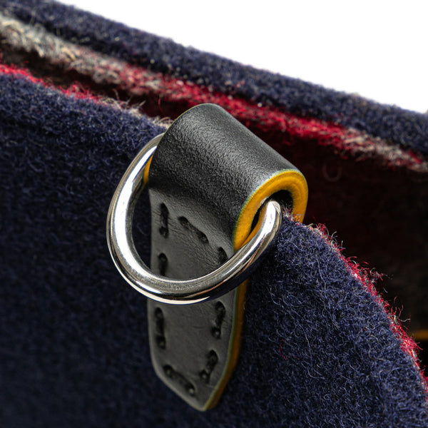フェンディ トートバッグ ハンドバッグ 7VA390 ネイビー レット ウール レザー レディース FENDI 【中古】