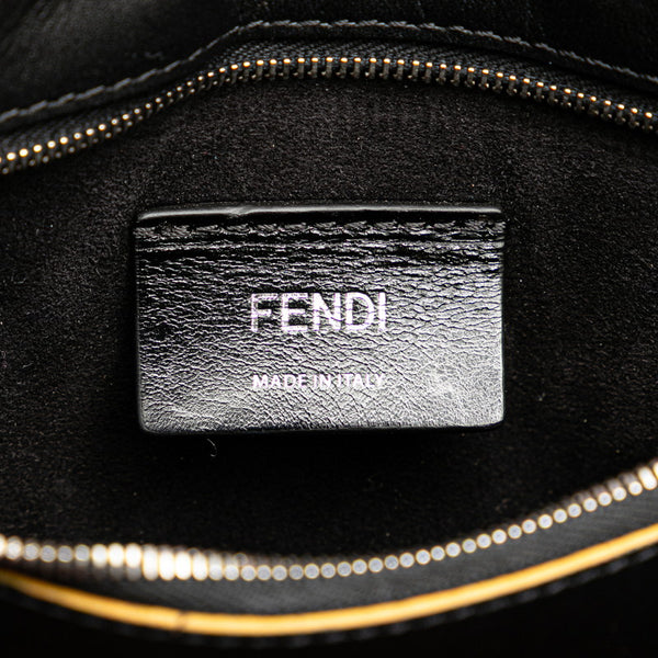 フェンディ トートバッグ ハンドバッグ 7VA390 ネイビー レット ウール レザー レディース FENDI 【中古】