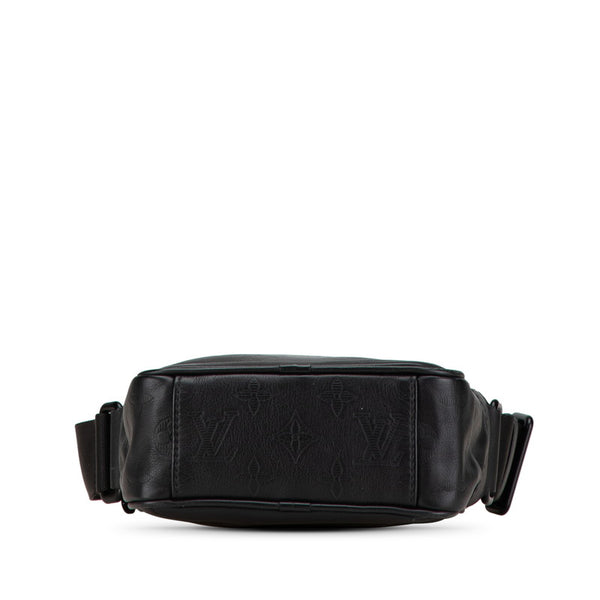 ルイ ヴィトン モノグラム シャドウ ダヌーブPM ショルダーバッグ M43681 ブラック レザー レディース LOUIS VUITTON 【中古】