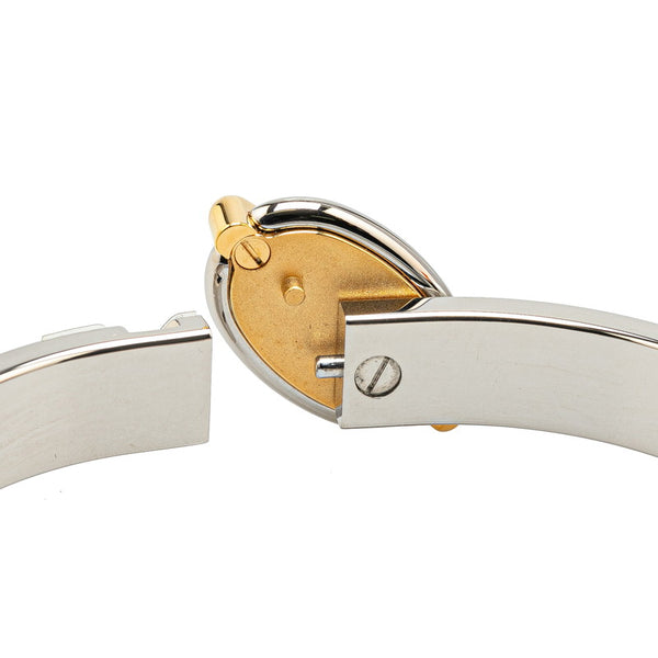 エルメス ミニクリックPM シェーヌダンクル ブレスレット シルバー ブラウン メタル レディース HERMES 【中古】