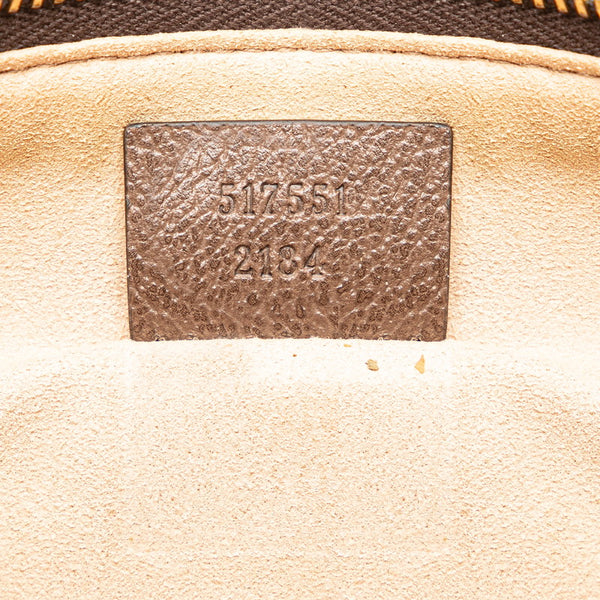 グッチ GGスプリーム シェリーライン クラッチバッグ 517551 ベージュ ブラウン PVC レザー レディース GUCCI 【中古】