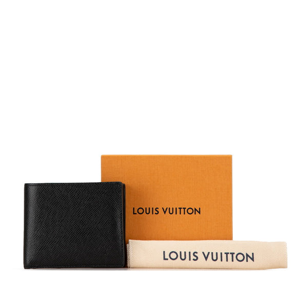 ルイ ヴィトン タイガ ポルトフォイユアメリゴNM 二つ折り財布 M62045 アルドワーズ ブラック レザー レディース LOUIS VUITTON 【中古】