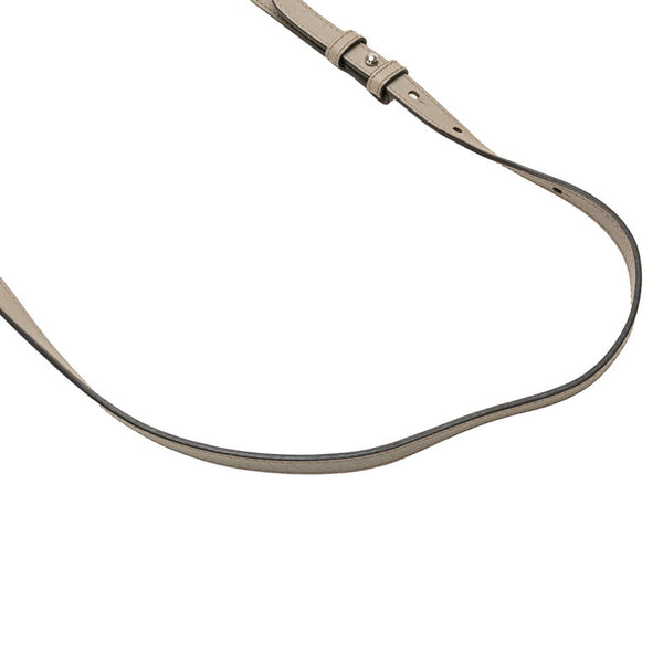 グッチ バンブー ショルダーバッグ 370817 ホワイト グレー レザー レディース GUCCI 【中古】