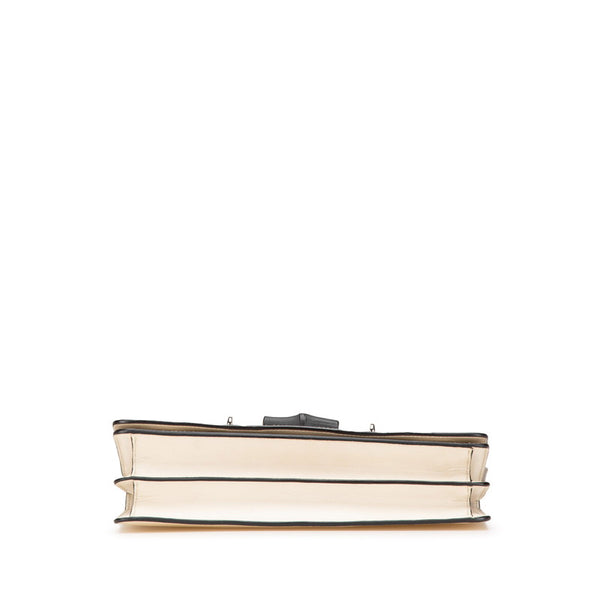 グッチ バンブー ショルダーバッグ 370817 ホワイト グレー レザー レディース GUCCI 【中古】