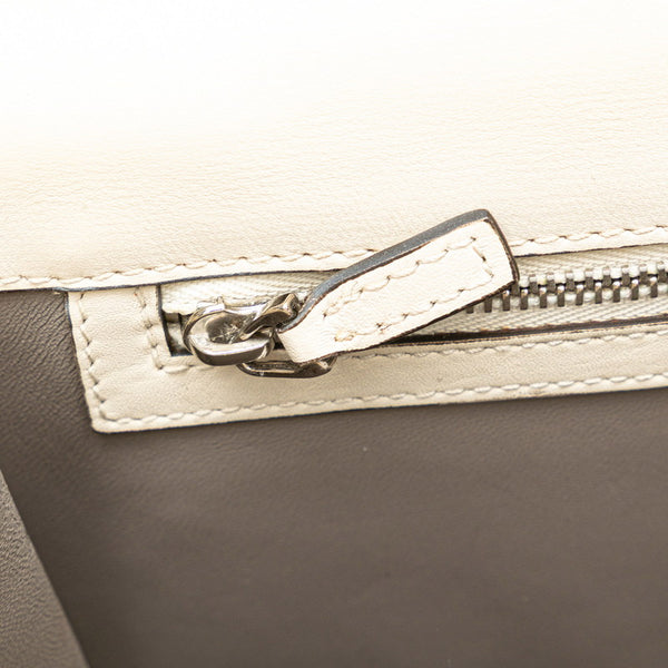 グッチ バンブー ショルダーバッグ 370817 ホワイト グレー レザー レディース GUCCI 【中古】