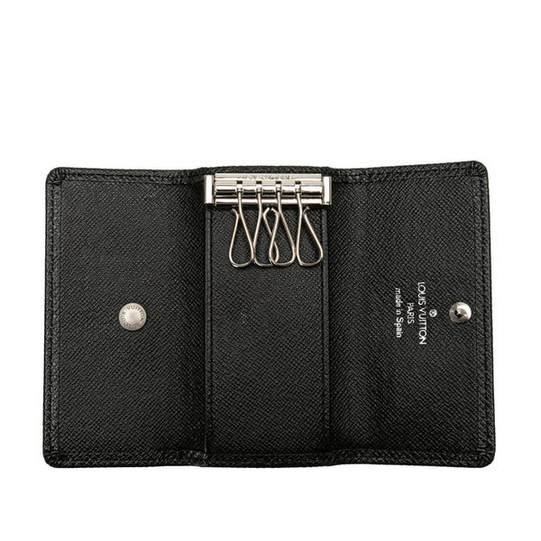 ルイ ヴィトン タイガ ミュルティクレ4 キーケース M30522 アルドワーズ ブラック レザー レディース LOUIS VUITTON 【中古】