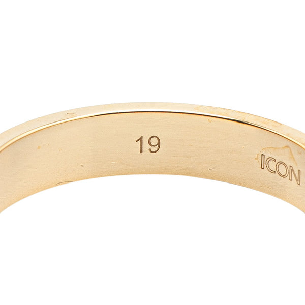 グッチ GG アイコン リング 指輪 #19 660070 K18YG イエローゴールド メンズ GUCCI 【中古】