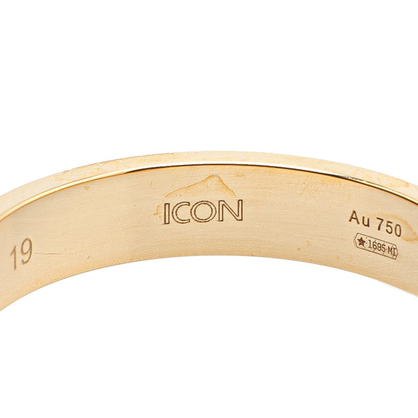 グッチ GG アイコン リング 指輪 #19 660070 K18YG イエローゴールド メンズ GUCCI 【中古】