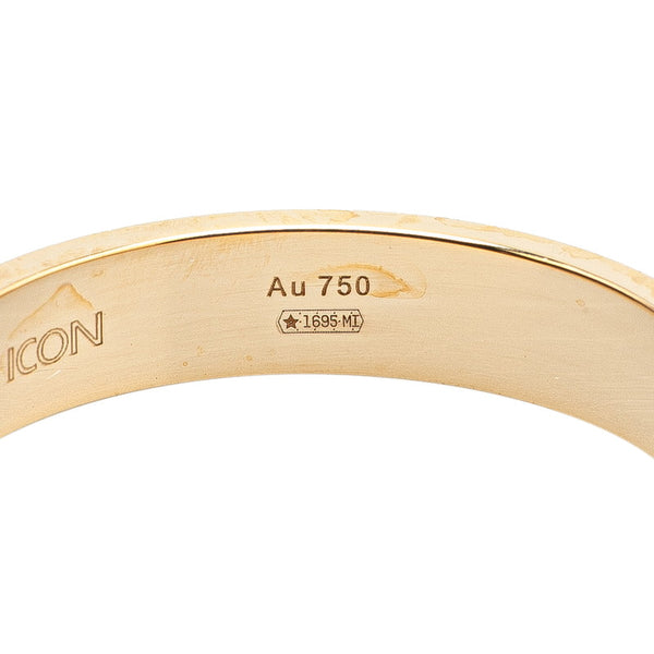 グッチ GG アイコン リング 指輪 #19 660070 K18YG イエローゴールド メンズ GUCCI 【中古】