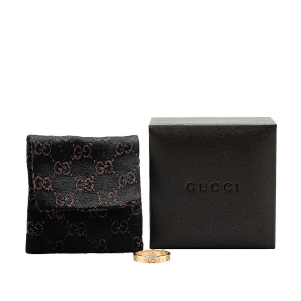 グッチ GG アイコン リング 指輪 #19 660070 K18YG イエローゴールド メンズ GUCCI 【中古】