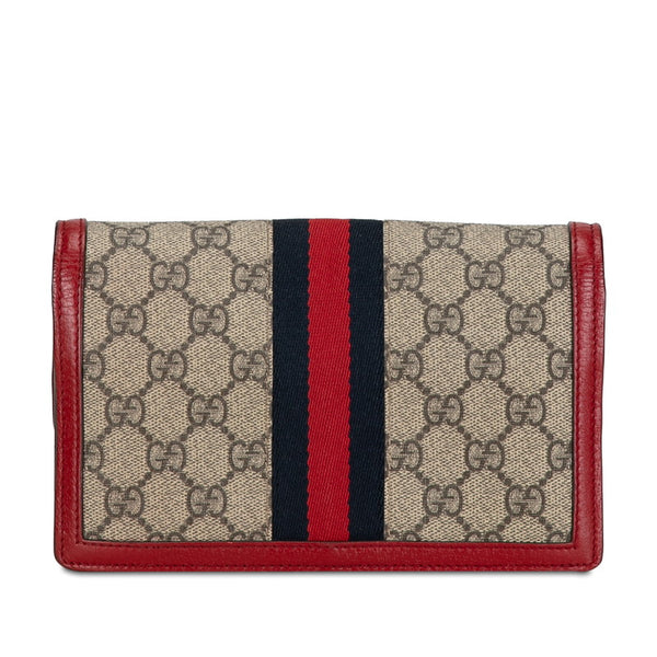 グッチ GGスプリーム クイーンマーガレット キラービー ショルダーバッグ 476079 ベージュ レッド PVC レザー レディース GUCCI 【中古】