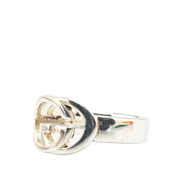 グッチ インターロッキングG リング 指輪 SV925 シルバー メンズ GUCCI 【中古】