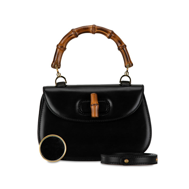 グッチ バンブー ハンドバッグ ショルダーバッグ 2WAY 000 01 0633 ブラック レザー レディース GUCCI 【中古】