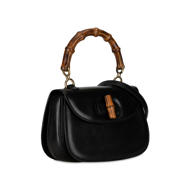 グッチ バンブー ハンドバッグ ショルダーバッグ 2WAY 000 01 0633 ブラック レザー レディース GUCCI 【中古】
