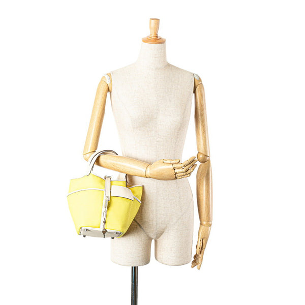 エルメス ピコタンロック カーゴ PM ハンドバッグ ジョーヌシトロン ナタ スイフト トワルゴエラン レディース HERMES 【中古】