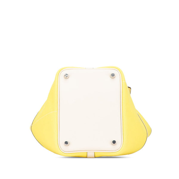 エルメス ピコタンロック カーゴ PM ハンドバッグ ジョーヌシトロン ナタ スイフト トワルゴエラン レディース HERMES 【中古】