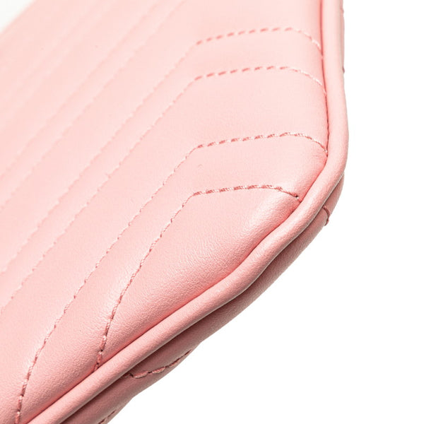 グッチ GGマーモント クラッチバッグ 525541 ピンク レザー レディース GUCCI 【中古】