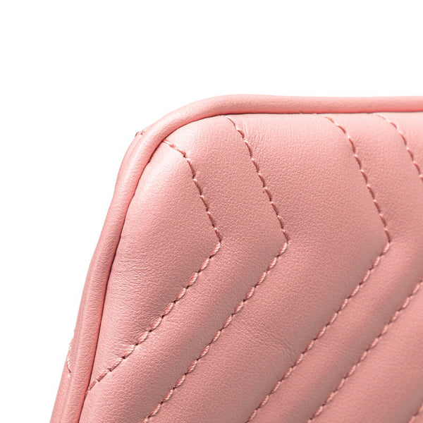 グッチ GGマーモント クラッチバッグ 525541 ピンク レザー レディース GUCCI 【中古】