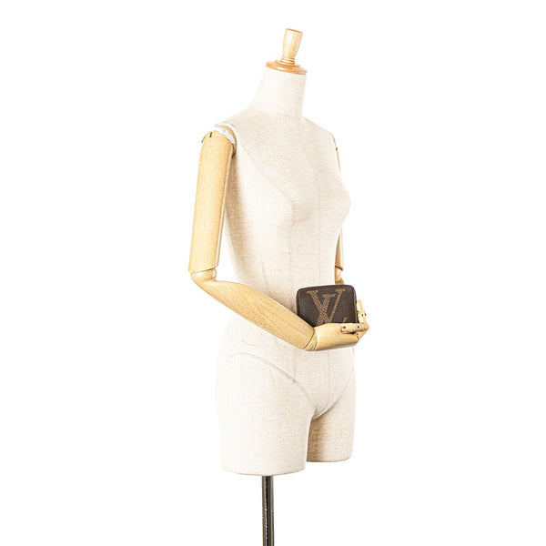 ルイ ヴィトン モノグラム ジャイアント ジッピー コインパース コインケース M67690 ブラウン PVC メッキ レディース LOUIS VUITTON 【中古】