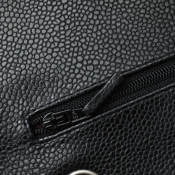シャネル マトラッセ30 ココマーク ダブルフラップ チェーン ショルダーバッグ ブラック キャビアスキン レディース CHANEL 【中古】