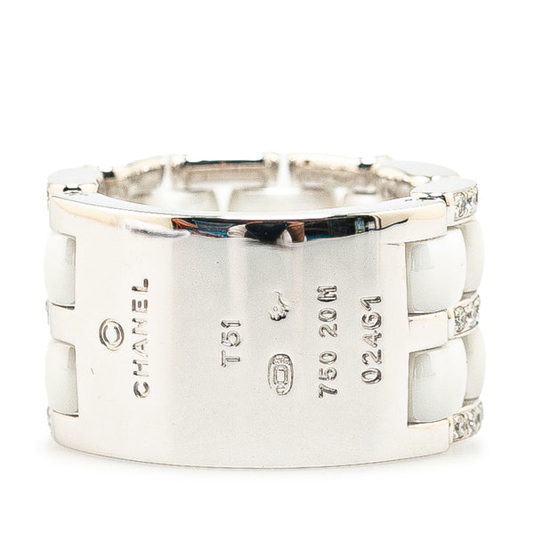 シャネル ウルトラ リング 指輪 K18WG ホワイトゴールド ホワイトセラミック レディース CHANEL 【中古】