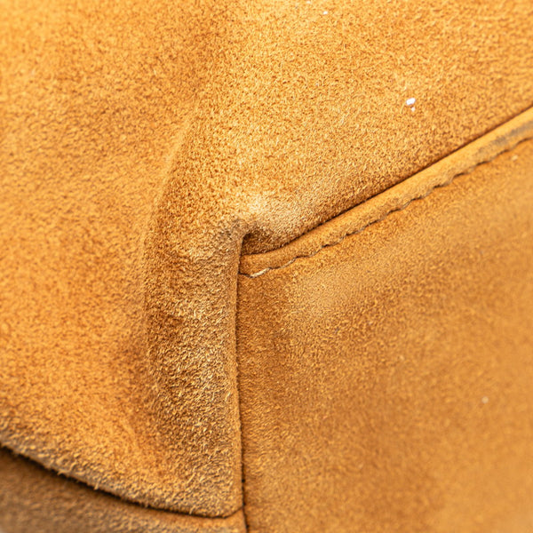 シャネル ココマーク ハンドバッグ ブラウン スウェード プラスチック レディース CHANEL 【中古】