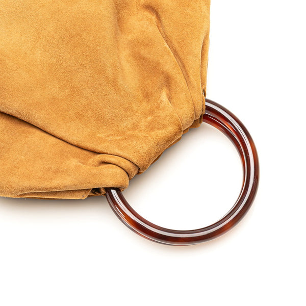 シャネル ココマーク ハンドバッグ ブラウン スウェード プラスチック レディース CHANEL 【中古】